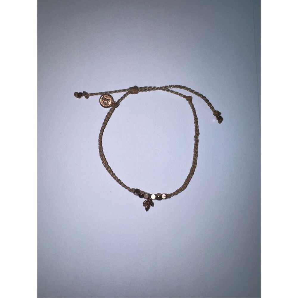 Pura Vida Leaf Charm Bracelet with Beads